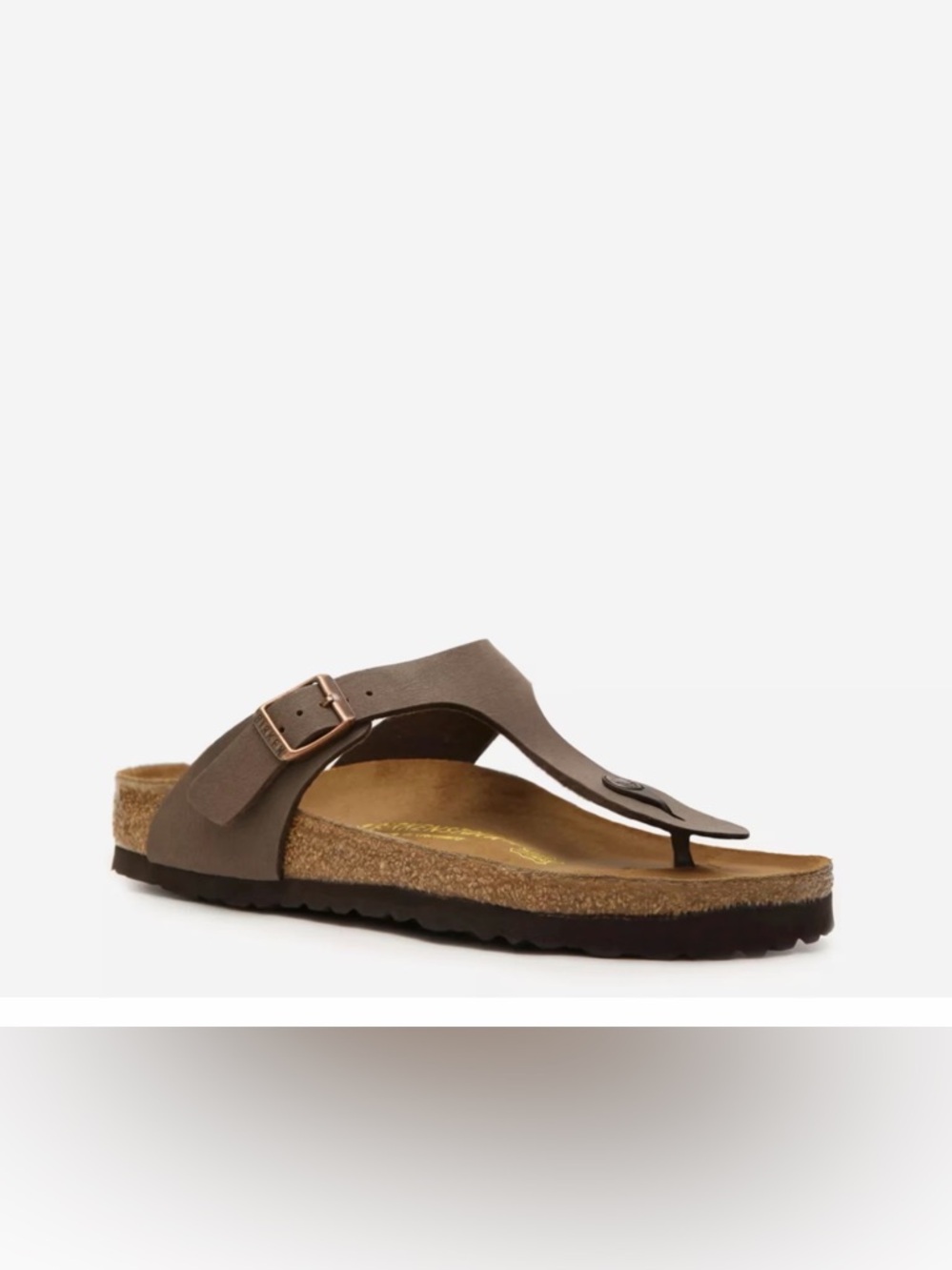 Birkenstock Brown gizeh Thong Sandal with Buckle